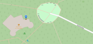 Kartenausschnitt vom Clara-Zetkin-Park. Zu sehen ist der Greinerweg, der zum Reineckplatz führt. Links davon befindet sich das Glashaus.